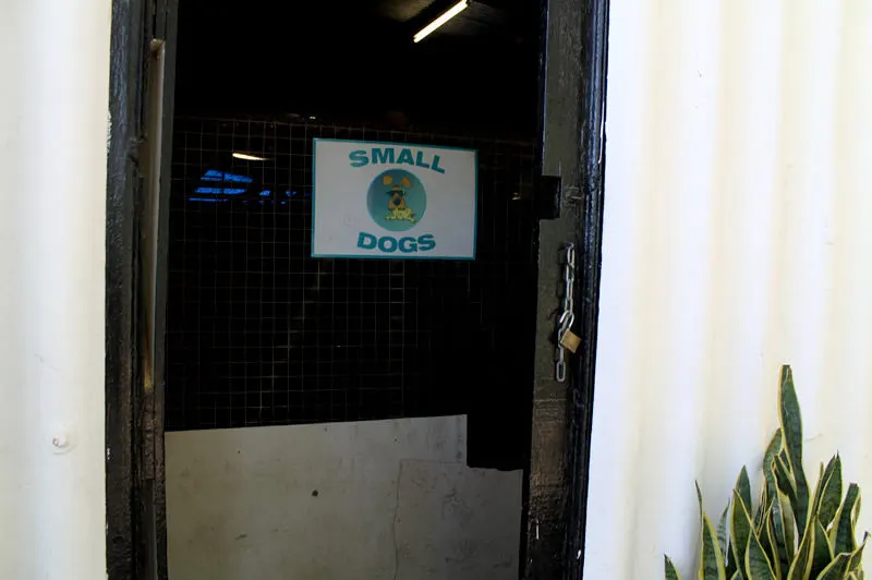 A small dogs section kennel